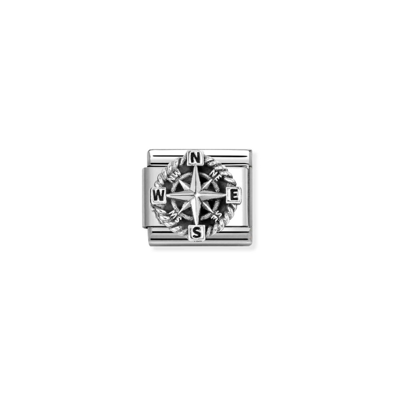 Nomination Compass Sterling Silver and Stainless Steel Composable Charm