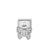 Nomination Butterfly with CZ Sterling Silver and Stainless Steel Composable Charm