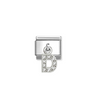 Nomination Letter D Pendant Sterling Silver and Stainless Steel Composable Charm