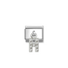 Nomination Letter H Pendant Sterling Silver and Stainless Steel Composable Charm