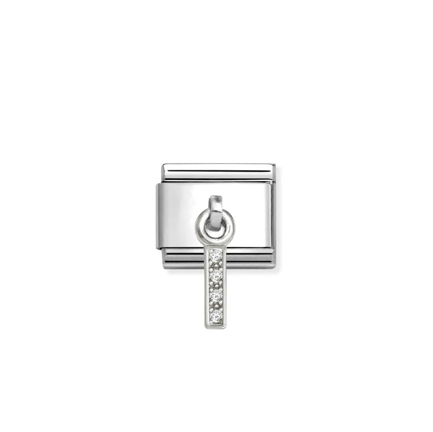 Nomination Letter I Pendant Sterling Silver and Stainless Steel Composable Charm