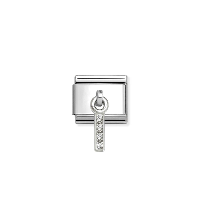 Nomination Letter I Pendant Sterling Silver and Stainless Steel Composable Charm