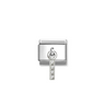 Nomination Letter I Pendant Sterling Silver and Stainless Steel Composable Charm