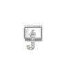 Nomination Letter J Pendant Sterling Silver and Stainless Steel Composable Charm