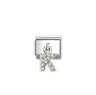 Nomination Letter K Pendant Sterling Silver and Stainless Steel Composable Charm