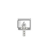 Nomination Letter T Pendant Sterling Silver and Stainless Steel Composable Charm