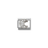 Nomination CZ Moon Sterling Silver and Stainless Steel Composable Charm