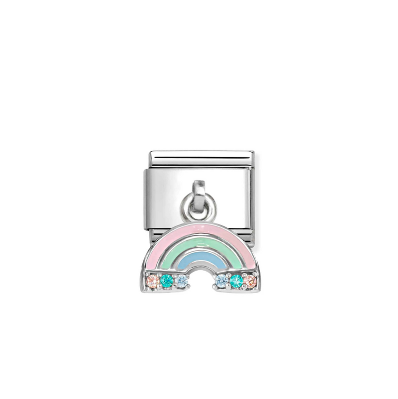 Nomination Rainbow Pendant Sterling Silver and Stainless Steel Composable Charm