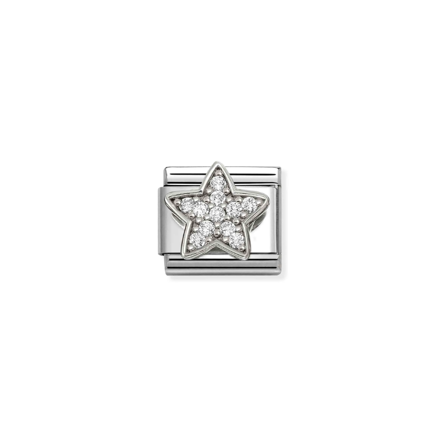 Nomination CZ Star Sterling Silver and Stainless Steel Composable Charm