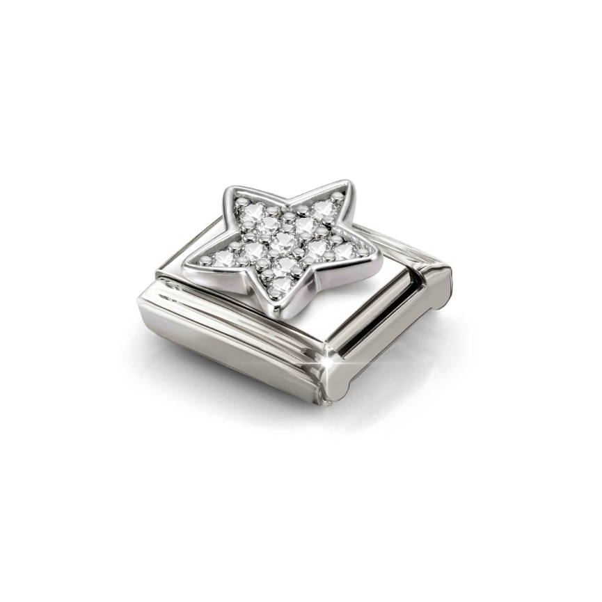 Nomination CZ Star Sterling Silver and Stainless Steel Composable Charm