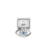 Nomination Greek Eye with CZ Sterling Silver and Stainless Steel Composable Charm