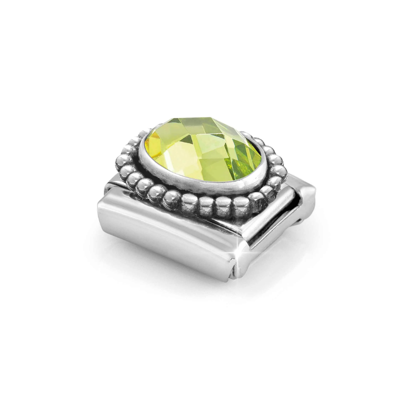 Nomination Green CZ Oval Sterling Silver and Stainless Steel Composable Charm