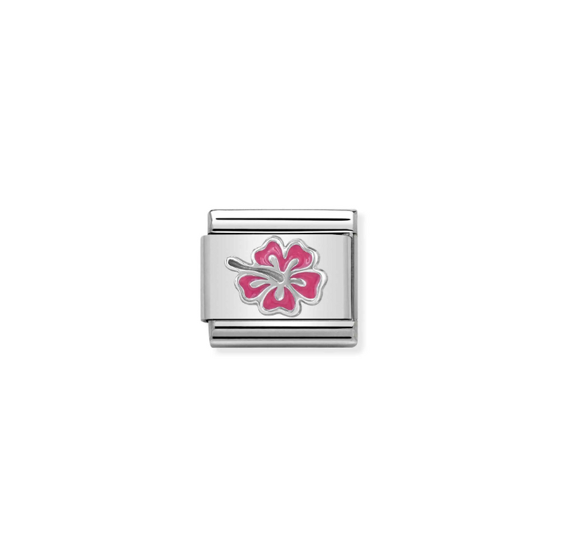 Nomination Hibiscus Sterling Silver and Stainless Steel Composable Charm