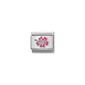 Nomination Hibiscus Sterling Silver and Stainless Steel Composable Charm