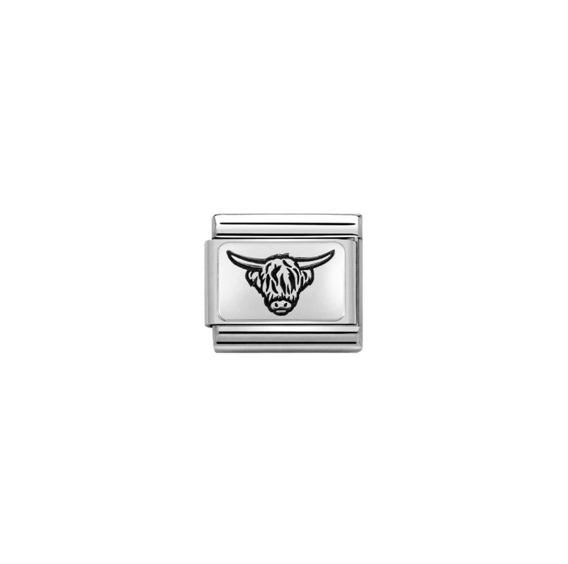 Nomination Highland Cow Sterling Silver and Stainless Steel Composable Charm