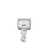Nomination Infinity with CZ Sterling Silver and Stainless Steel Composable Charm
