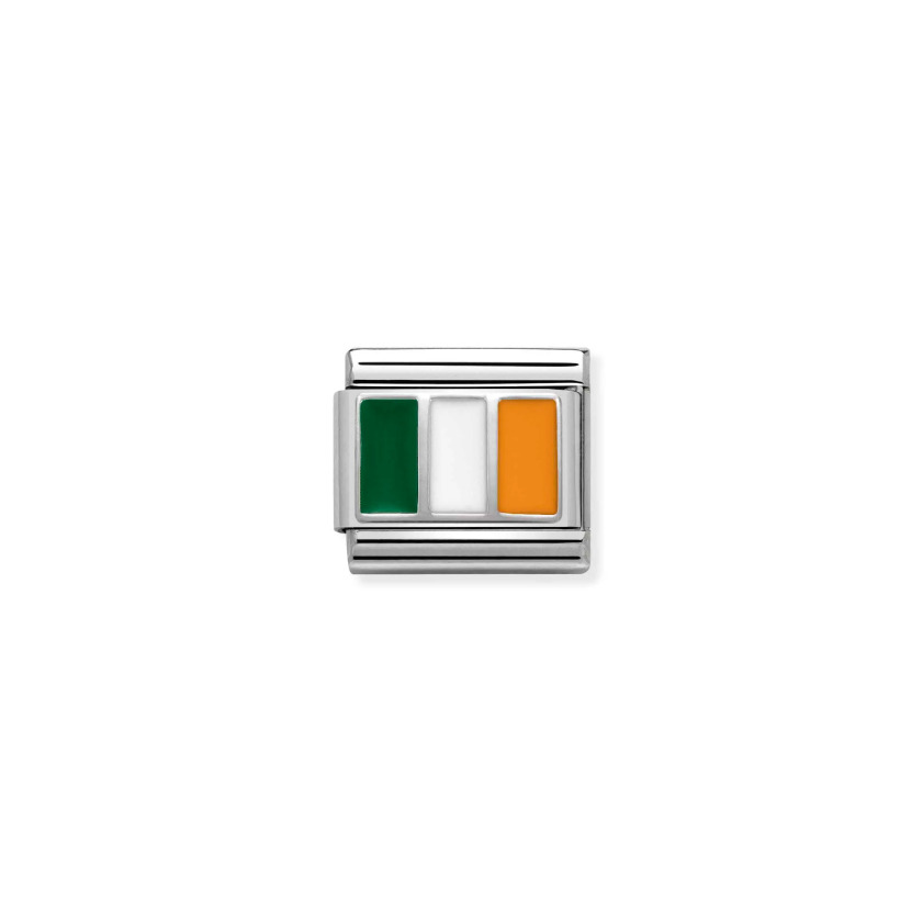 Nomination Irish Flag Sterling Silver and Stainless Steel Composable Charm