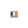 Nomination Irish Flag Sterling Silver and Stainless Steel Composable Charm