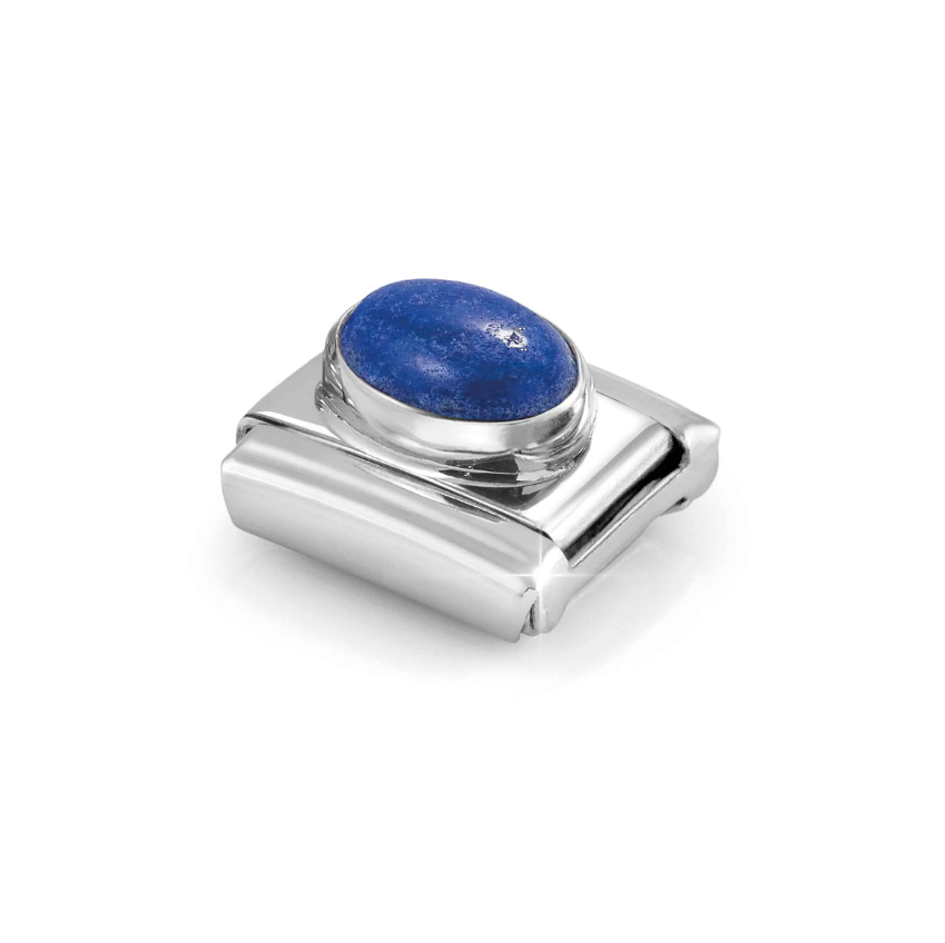 Nomination Lapis Lazuli Oval Sterling Silver and Stainless Steel Composable Charm