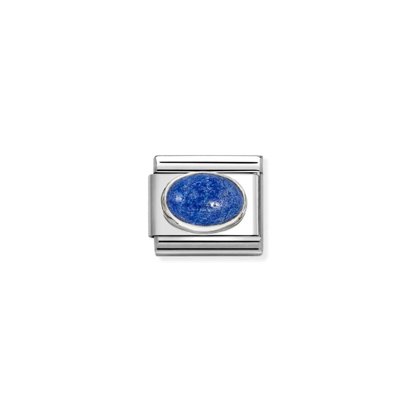 Nomination Lapis Lazuli Oval Sterling Silver and Stainless Steel Composable Charm