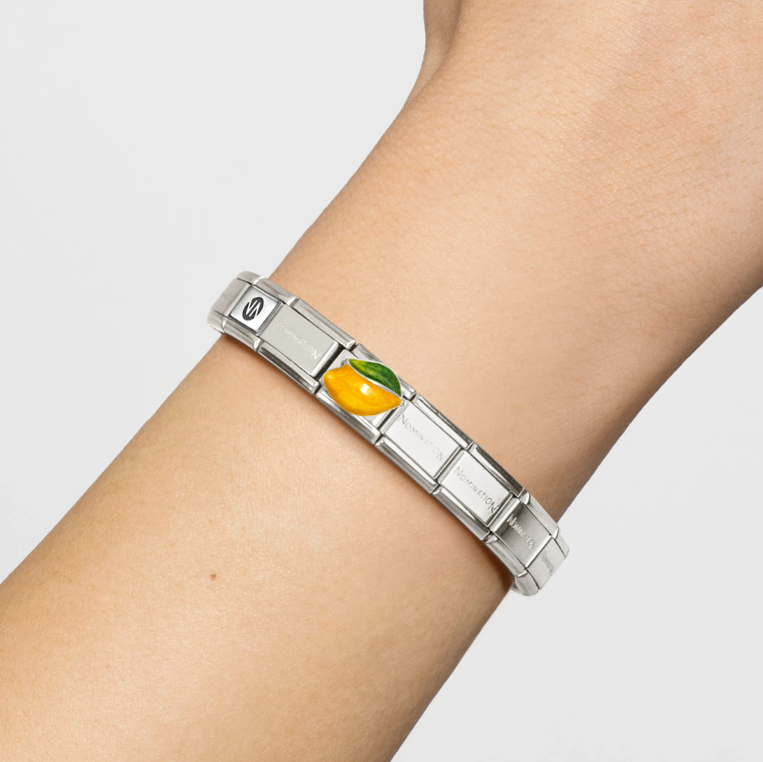 Nomination Lemon Sterling Silver and Stainless Steel Composable Charm