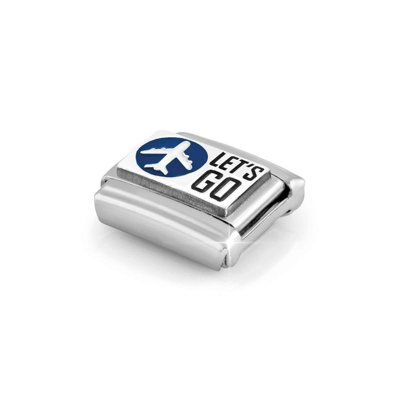 Nomination 'Let's Go' Sterling Silver and Stainless Steel Composable Charm