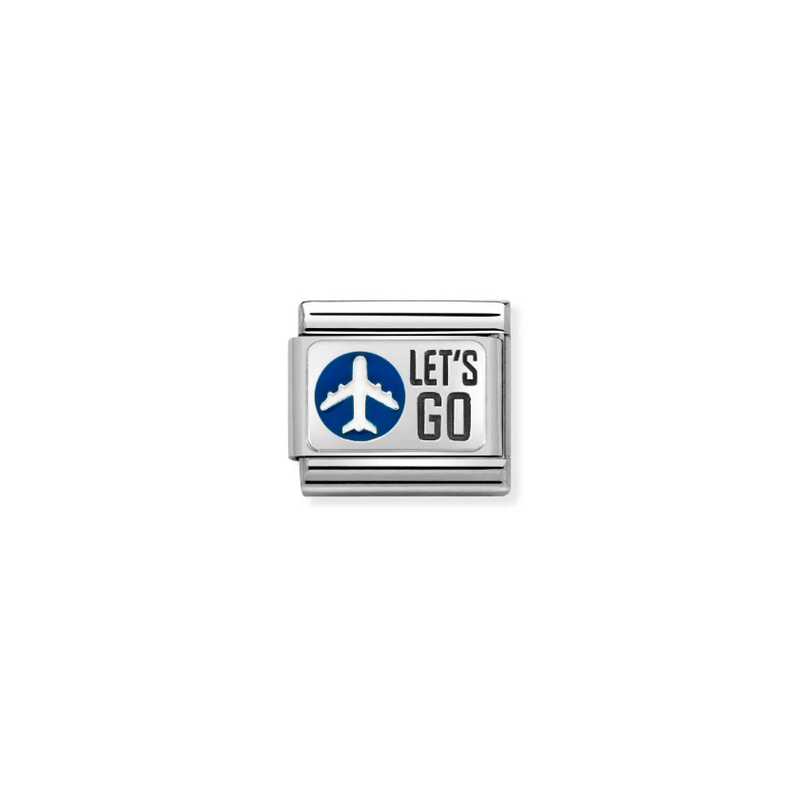 Nomination 'Let's Go' Sterling Silver and Stainless Steel Composable Charm