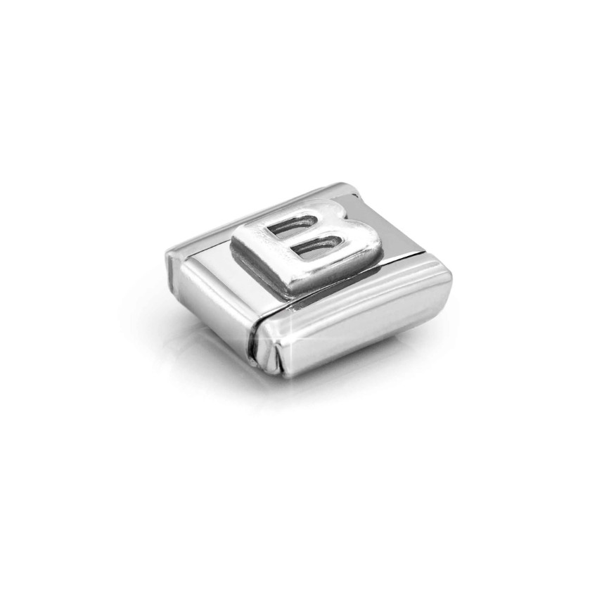 Nomination Letter B Sterling Silver and Stainless Steel Composable Charm