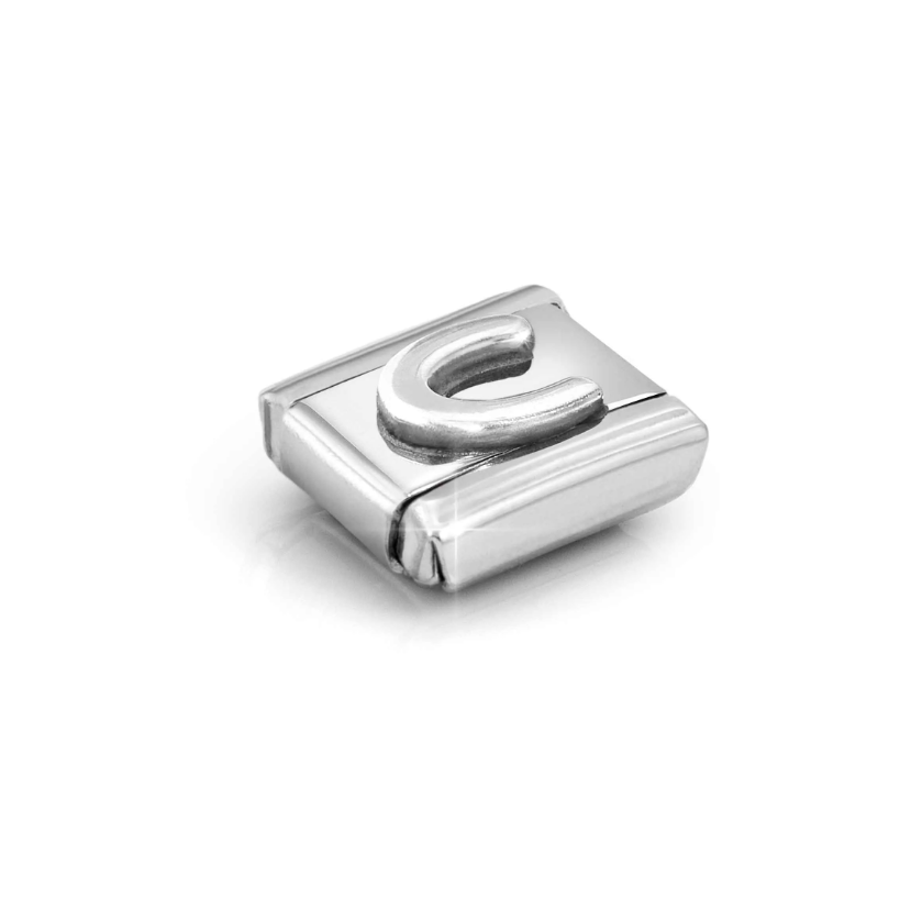 Nomination Letter C Sterling Silver and Stainless Steel Composable Charm