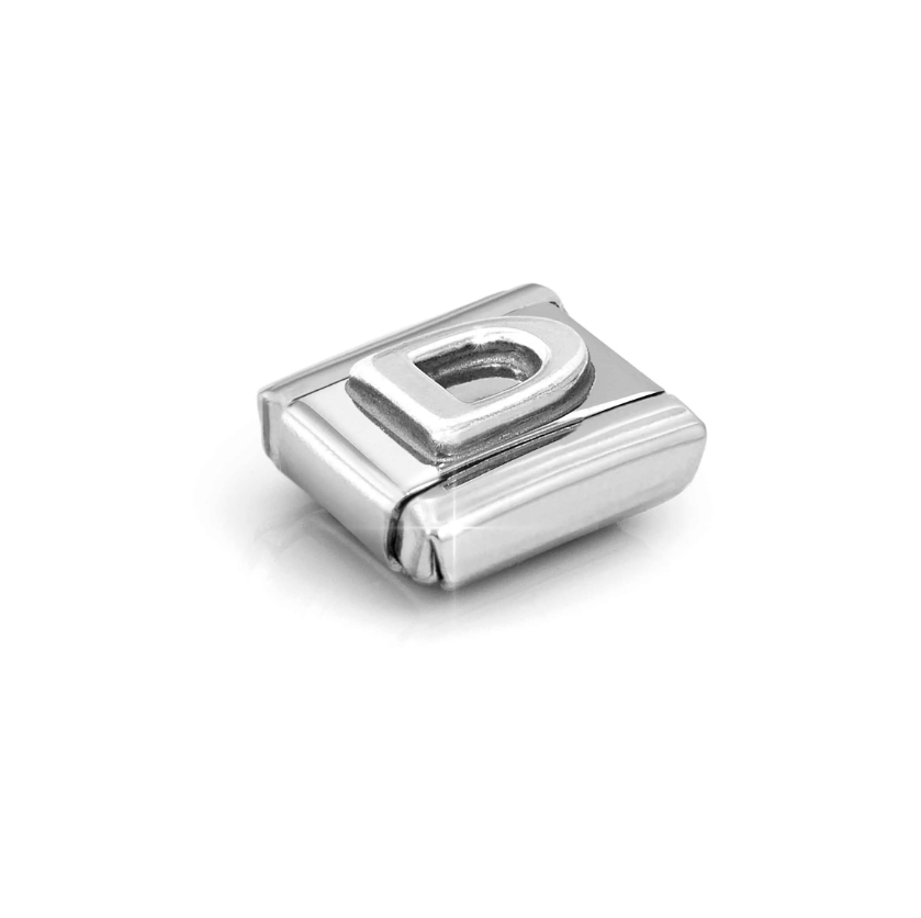 Nomination Letter D Sterling Silver and Stainless Steel Composable Charm