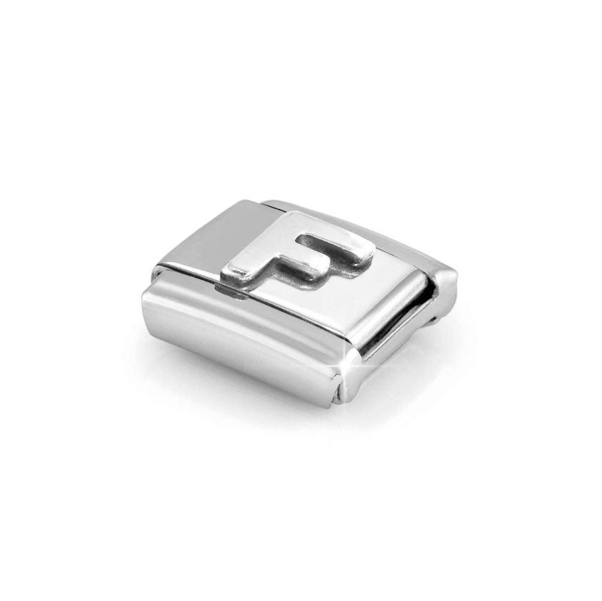 Nomination Letter F Sterling Silver and Stainless Steel Composable Charm