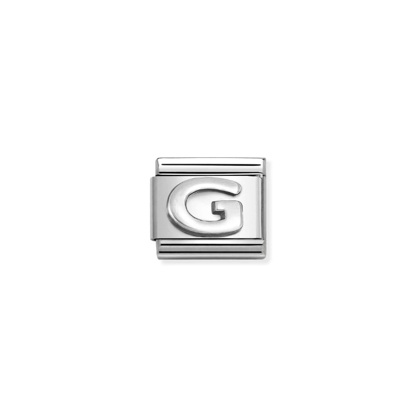 Nomination Letter G Sterling Silver and Stainless Steel Composable Charm