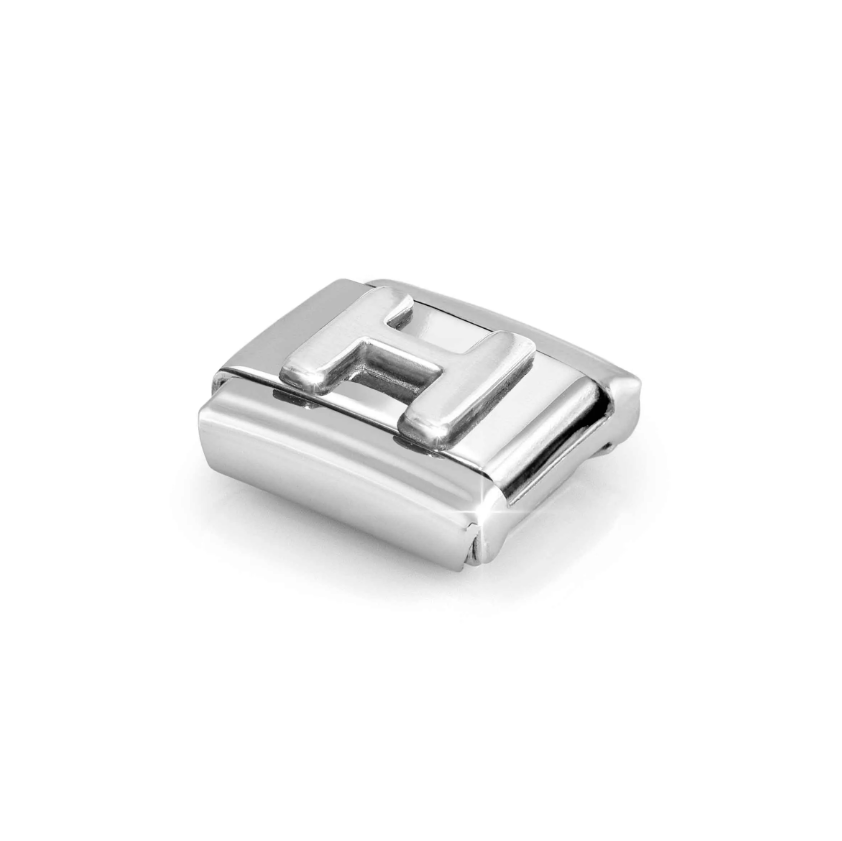 Nomination Letter H Sterling Silver and Stainless Steel Composable Charm