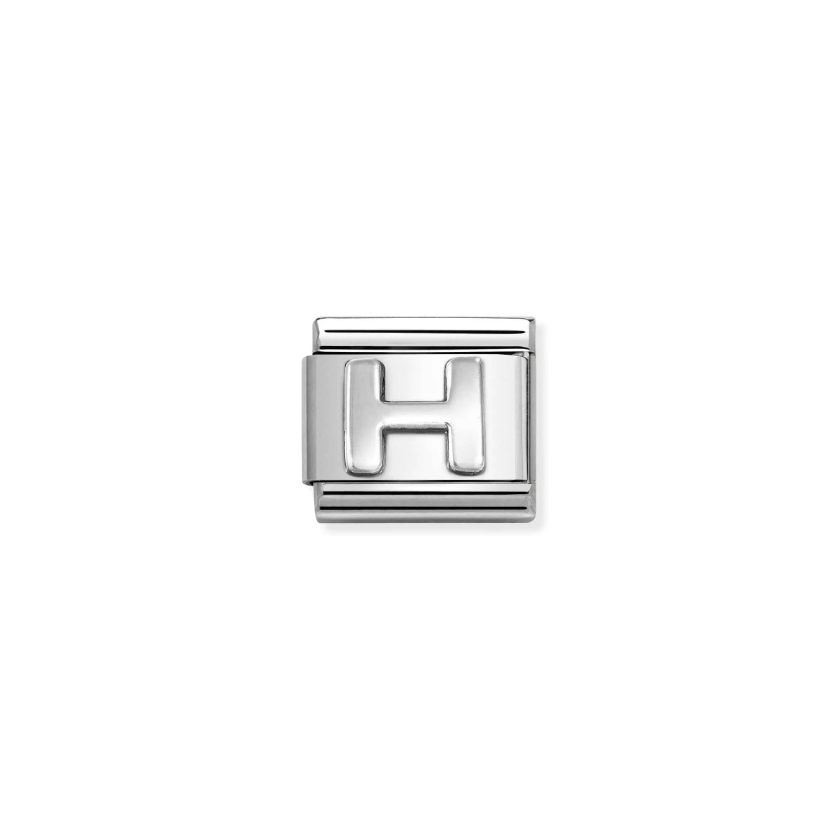 Nomination Letter H Sterling Silver and Stainless Steel Composable Charm