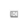 Nomination Letter H Sterling Silver and Stainless Steel Composable Charm