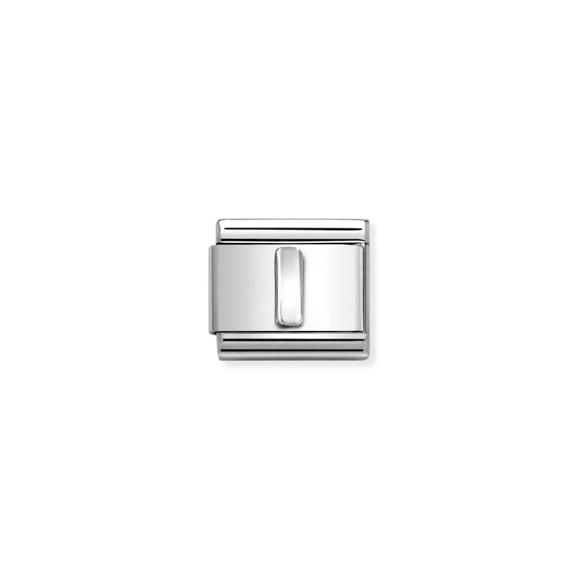 Nomination Letter I Sterling Silver and Stainless Steel Composable Charm
