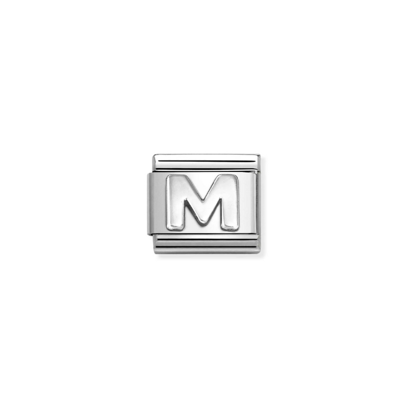Nomination Letter M Sterling Silver and Stainless Steel Composable Charm