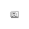 Nomination Letter R Sterling Silver and Stainless Steel Composable Charm