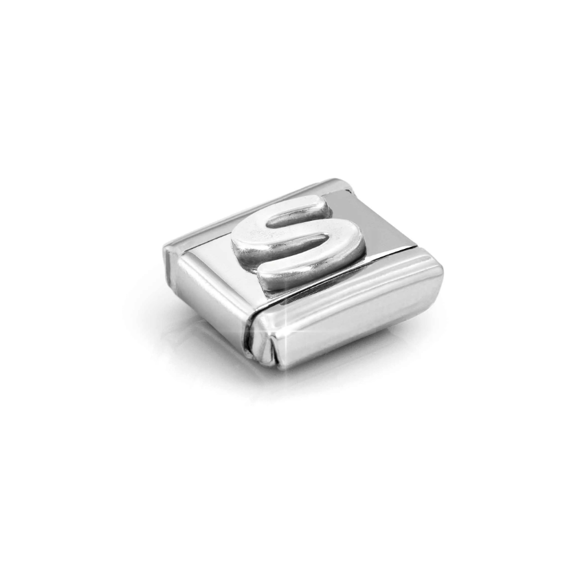 Nomination Letter S Sterling Silver and Stainless Steel Composable Charm