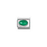 Nomination Malachite Oval Sterling Silver and Stainless Steel Composable Charm