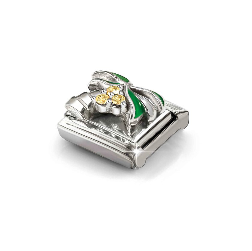 Nomination CZ Palm Tree Sterling Silver and Stainless Steel Composable Charm