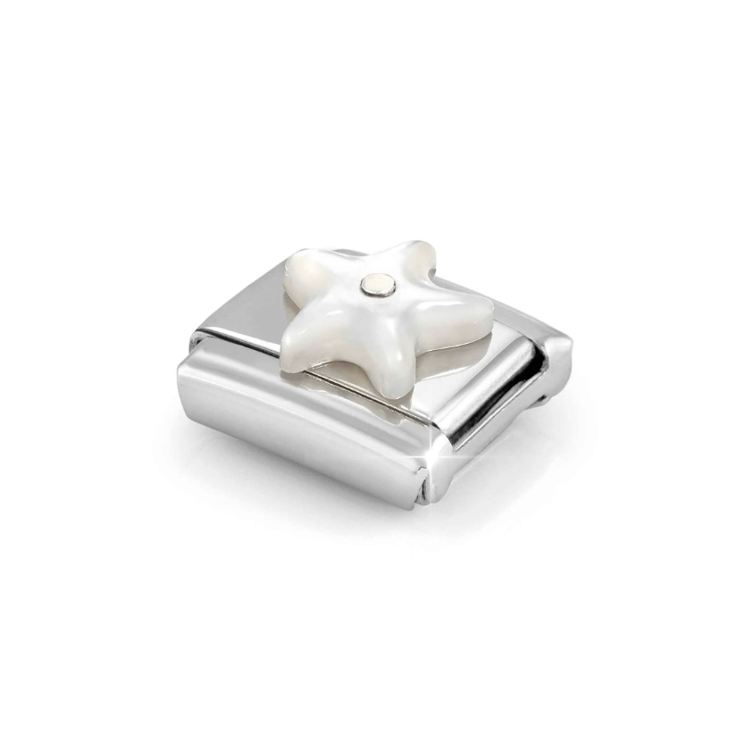 Nomination Mother of Pearl Starfish Sterling Silver and Stainless Steel Composable Charm