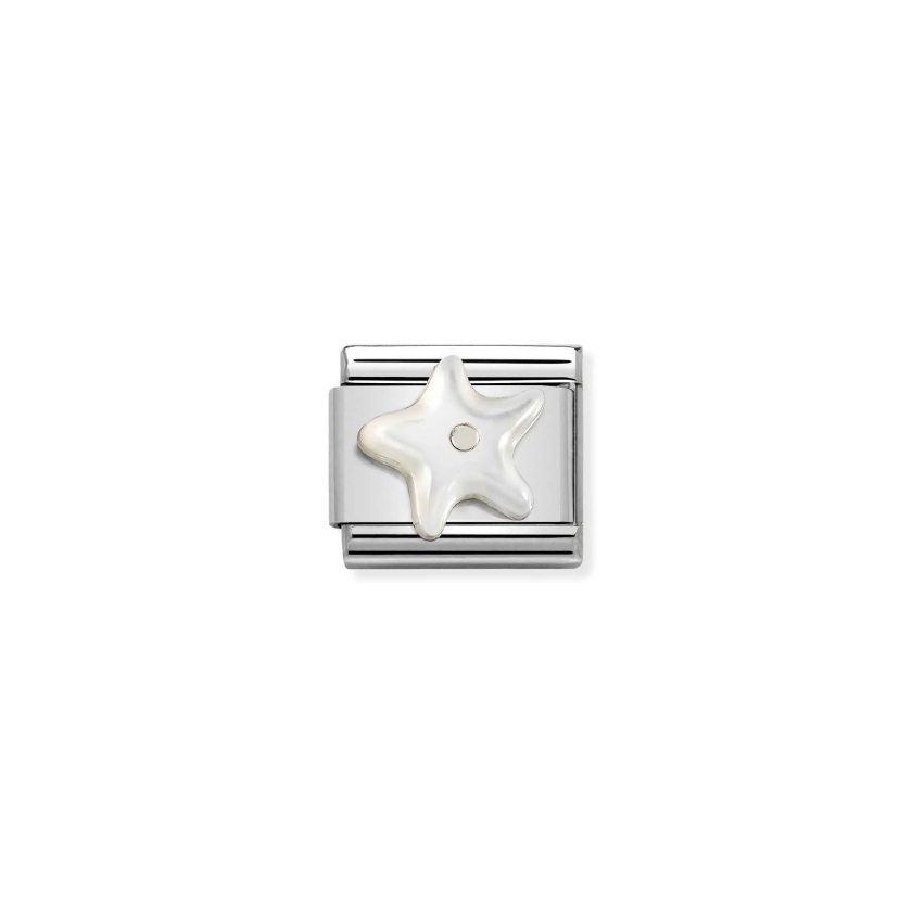 Nomination Mother of Pearl Starfish Sterling Silver and Stainless Steel Composable Charm