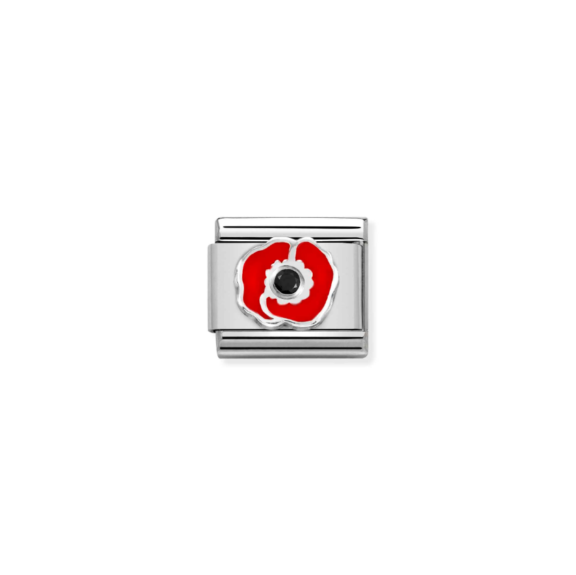 Nomination Poppy Sterling Silver and Stainless Steel Composable Charm