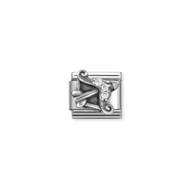 Nomination CZ Sagittarius Sterling Silver and Stainless Steel Composable Charm