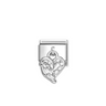 Nomination Wing Heart with CZ Sterling Silver and Stainless Steel Composable Charm