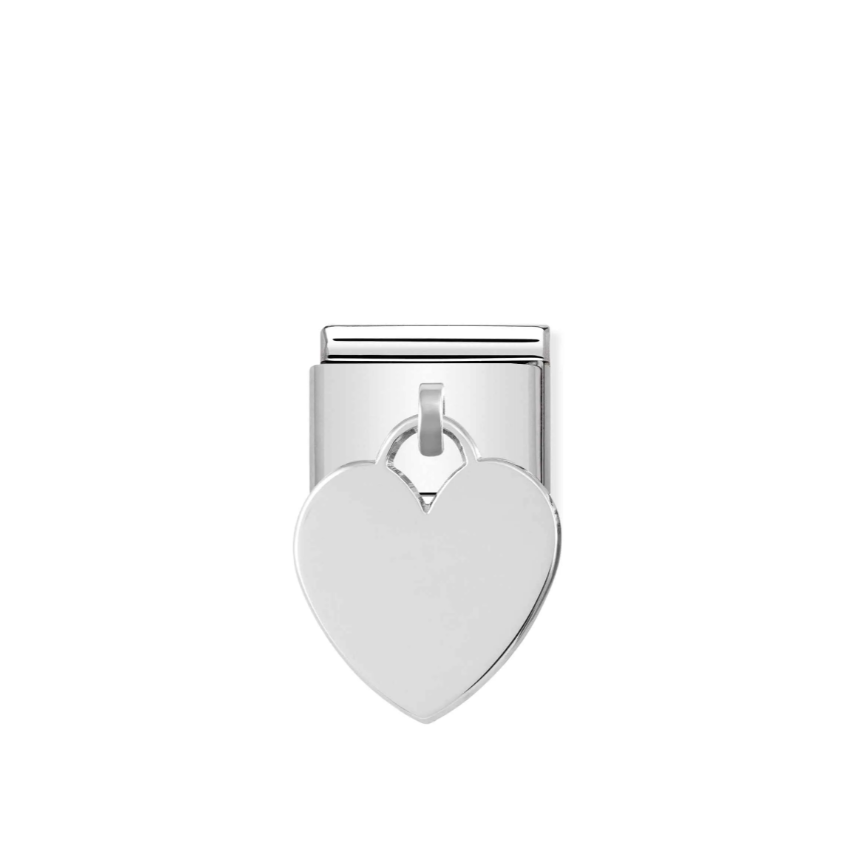 Nomination Heart Pendant Sterling Silver and Stainless Steel Composable Charm