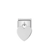 Nomination Heart Pendant Sterling Silver and Stainless Steel Composable Charm