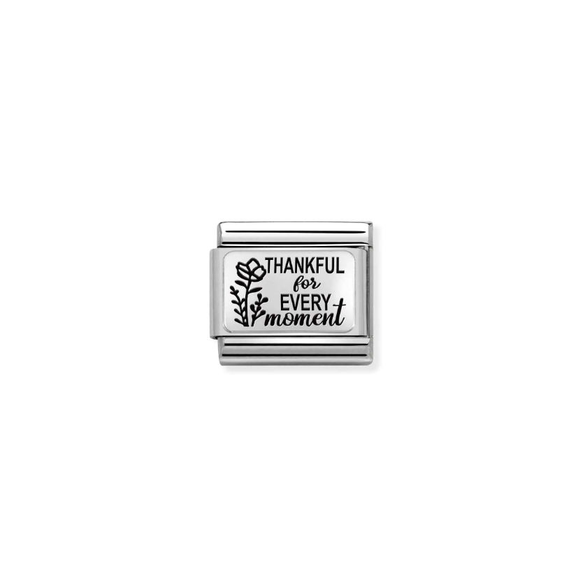 Nomination Thankful Sterling Silver and Stainless Steel Composable Charm