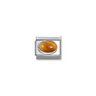 Nomination Tiger's Eye Oval Sterling Silver and Stainless Steel Composable Charm